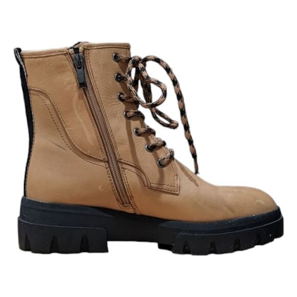 Franco Sarto Women's Robbie Ankle Lace up Combat Boot in Camel Size 7M - Picture 2 of 8